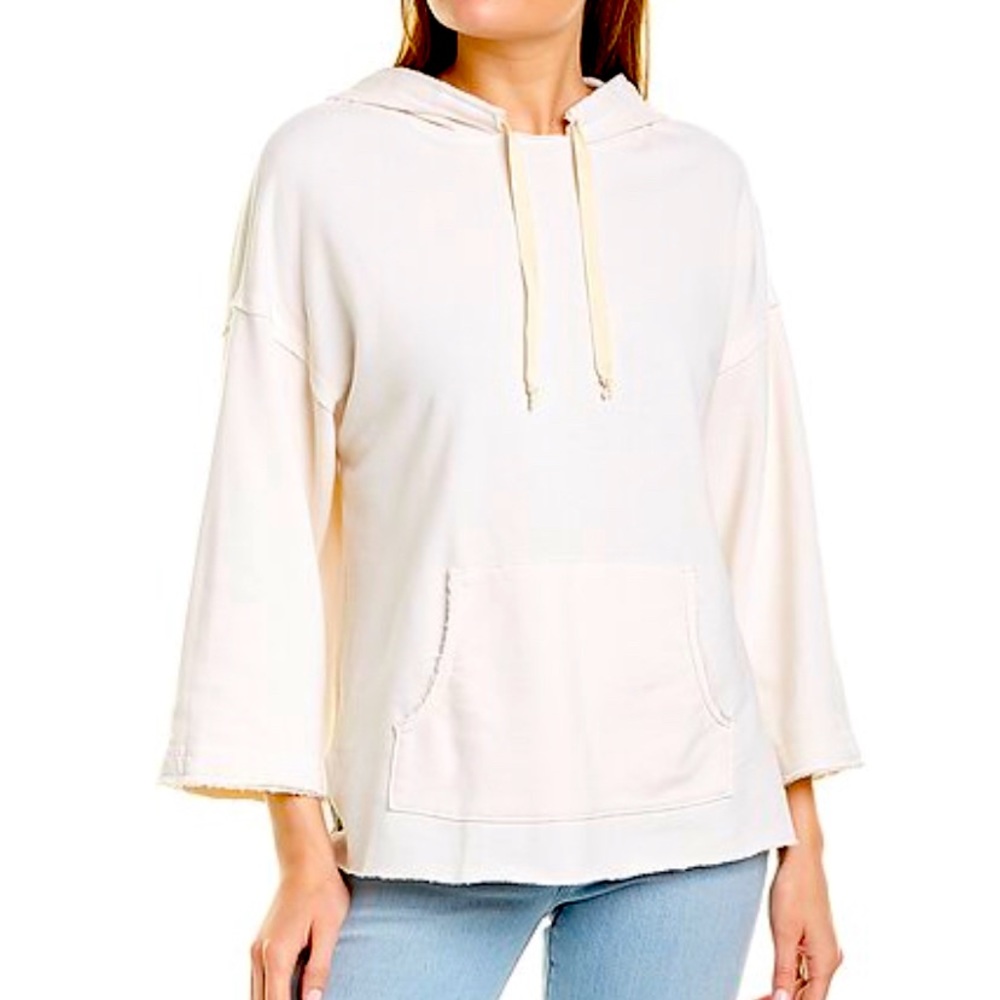 NWT Michael Stars xs raw edge french terry hoodie